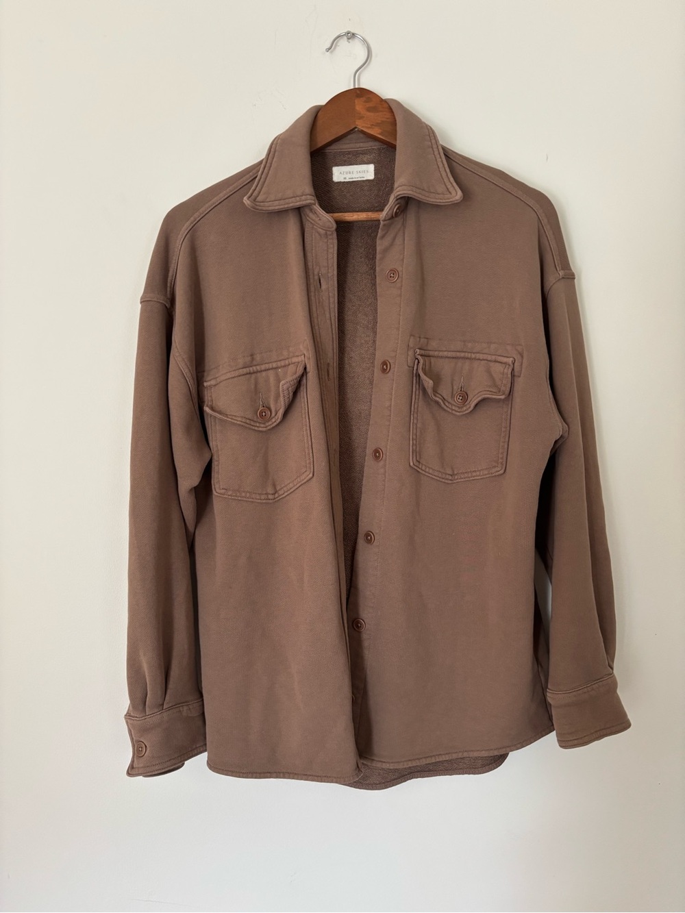 Aritzia Brown Lightweight Shirt Jacket Shacket Size XS